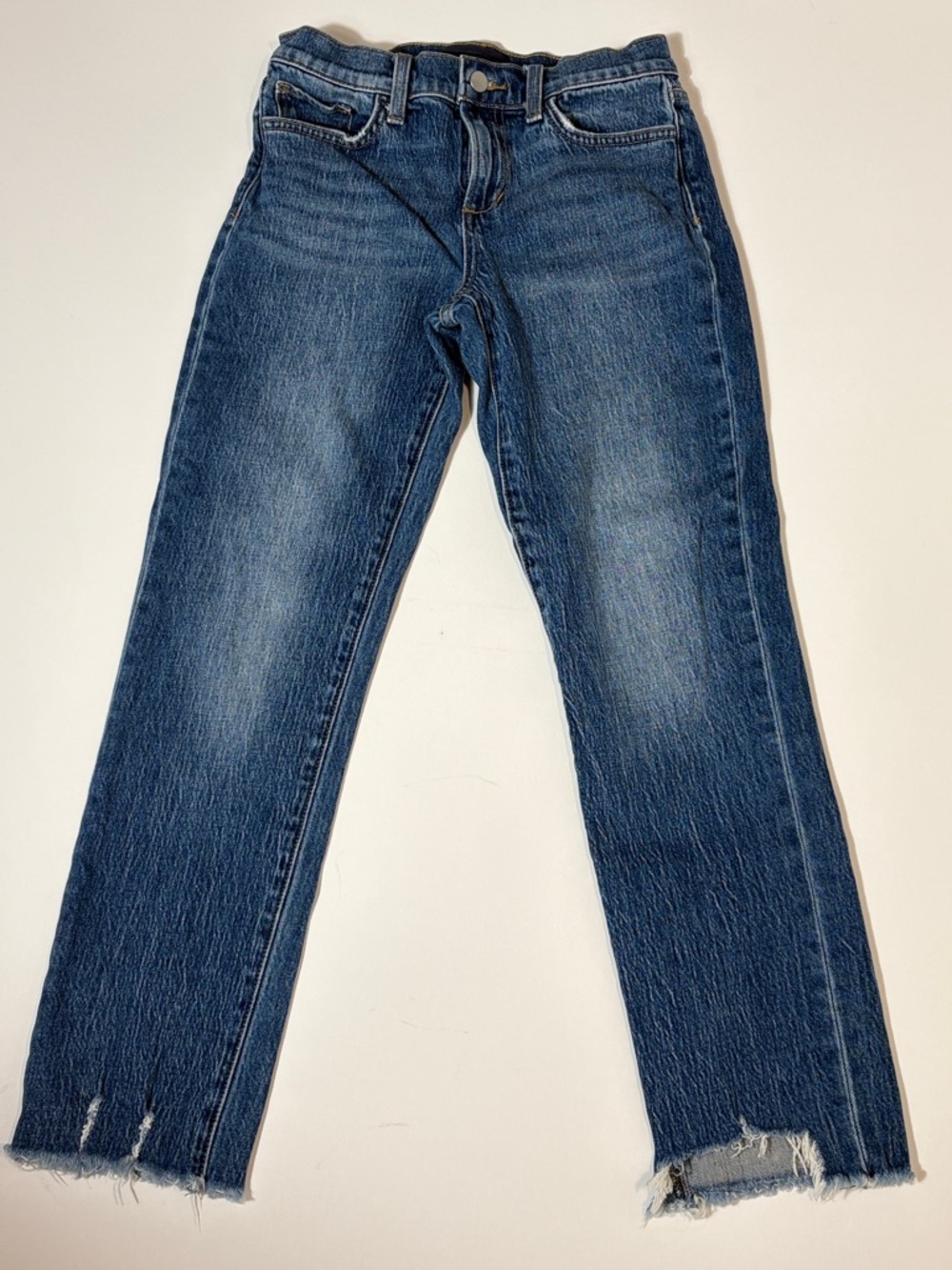 Joe’s Jeans The Lara Mid Rise Cigarette Ankle Jeans Raw Hem Size 25